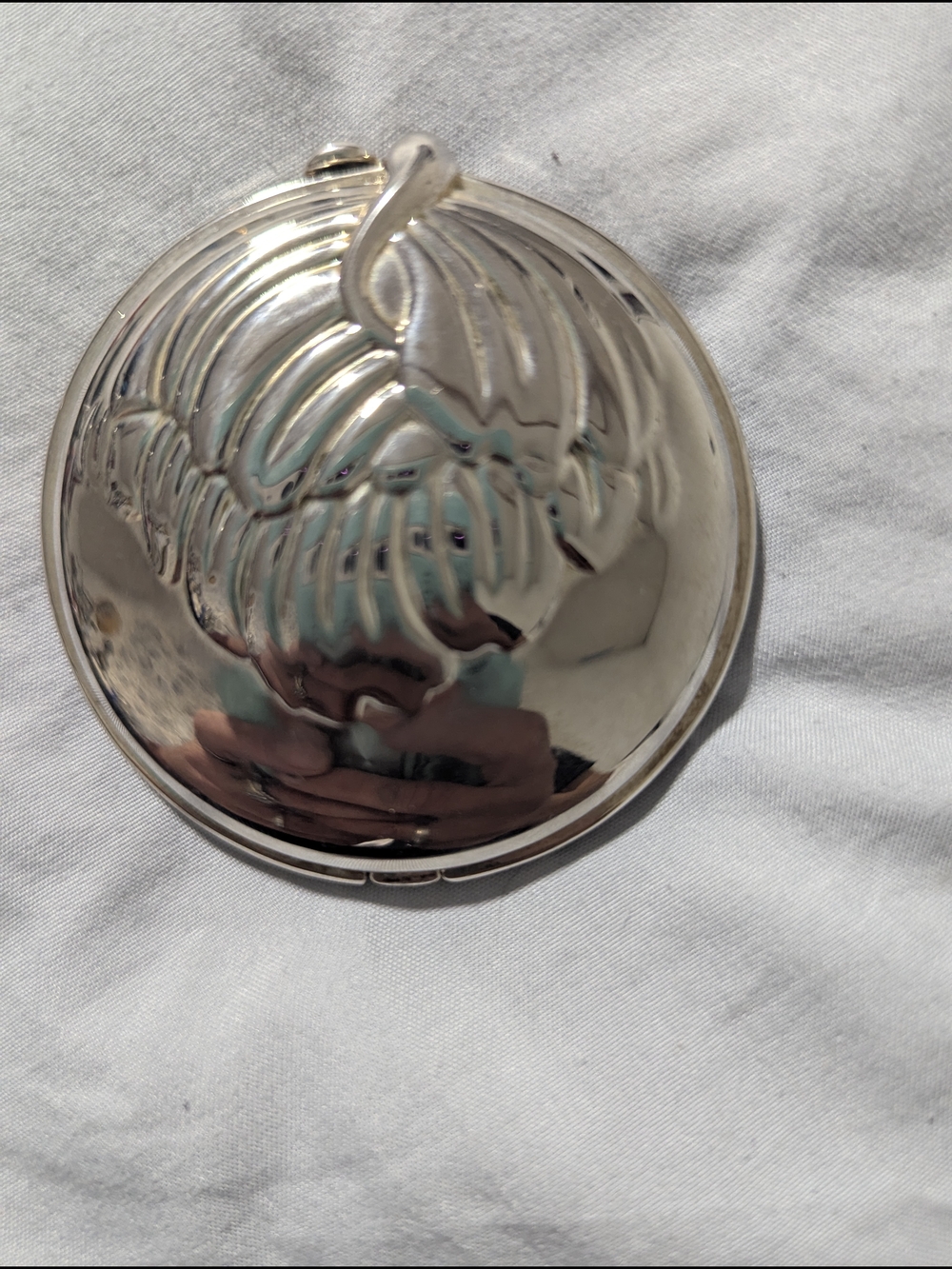 Rare/Vintage Anais Anais Cacharel Silver Art Nouveau Style Compact Mirror